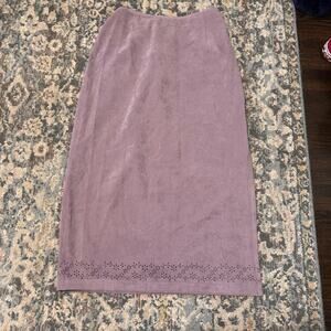 Alfred Dunner Purple Eyelet Skirt- Size 12- Purple
